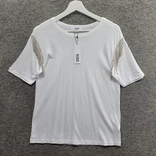 BB Dakota by Steve Madden Shirt Women's Small White Stage Presence Top NWT