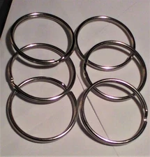 6 LARGE JUMBO  2 INCH KEY RINGS, GARAGE, HOME, CAR LOTS, CRAFTS, WHOLESALE
