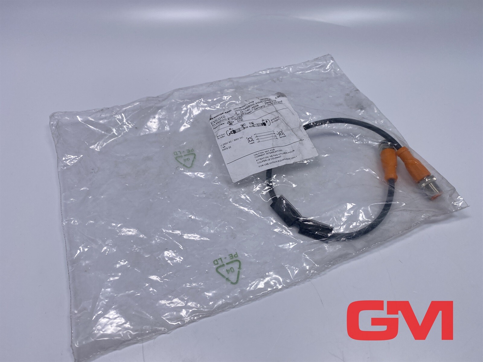 Ifm Connection Cable EVC010 Connecting Cable 0.3m PUR M12 Connector