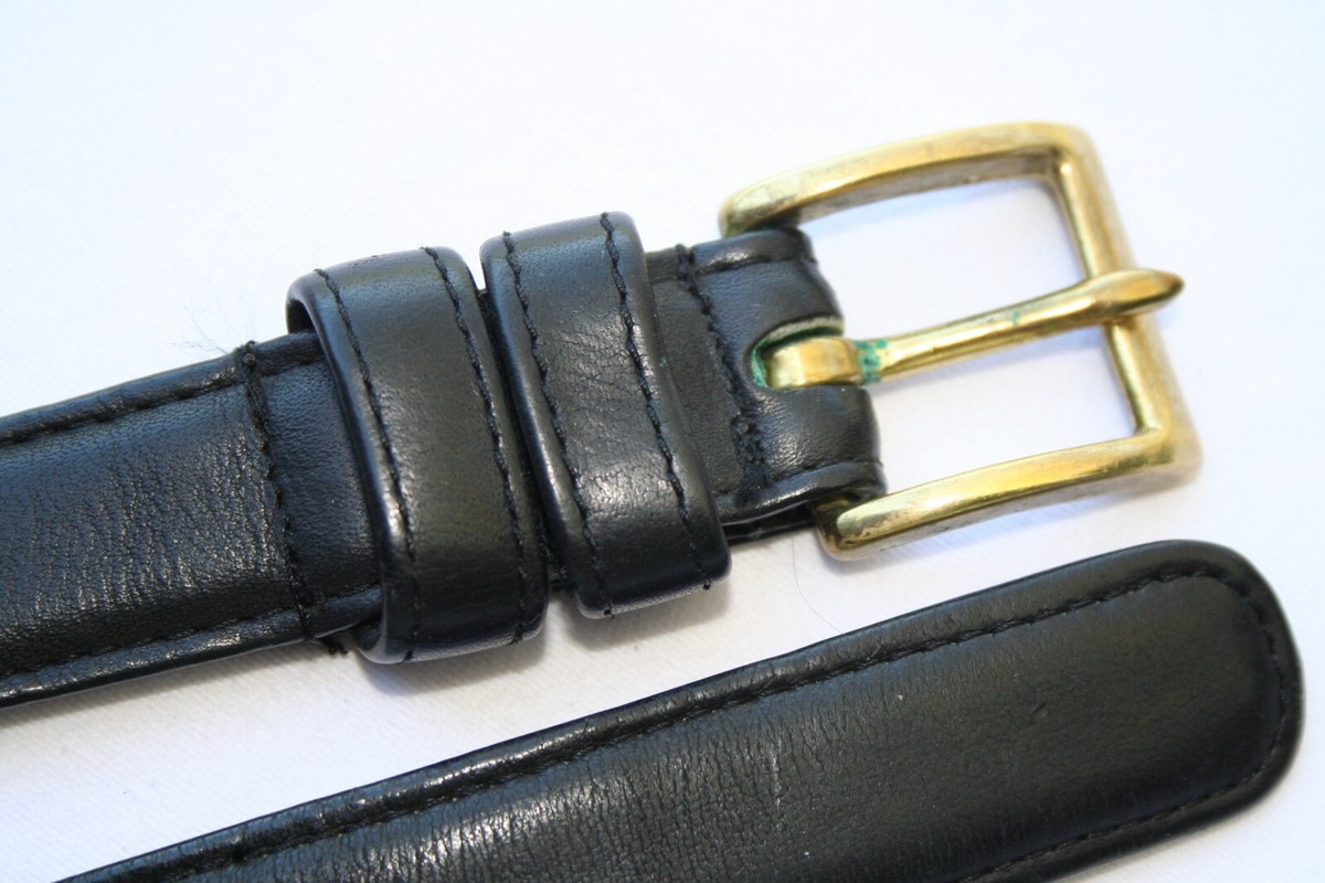 Coach VINTAGE Black Leather Belt 2501 Brass Buckle Made in  display picture 1