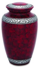 Red 210 Cubic Inches Large/Adult Funeral Cremation Urn for Ashes
