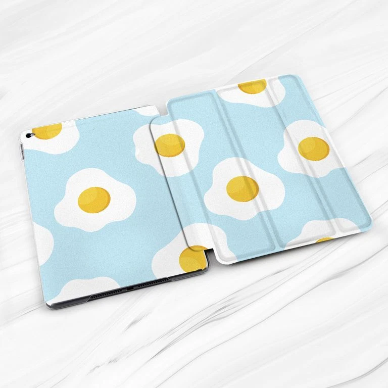 Poached Egg Blue Abstract Case For iPad 10.2 Air 3 4 5 Pro 9.7 11 12.9 Mini - Image 2 of 4