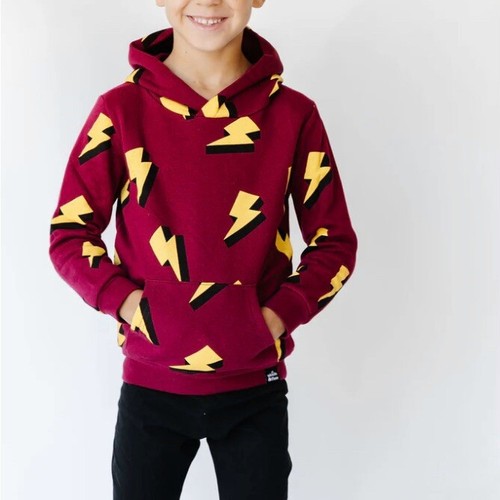 Whistle & Flute Lightning Bolt Allover Print Hooded Sweatshirt Hoodie 3-4 Years - Picture 10 of 11
