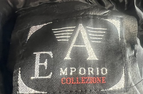 Emporio Collezione Black Faux Leather Button Down jacket - Picture 4 of 4