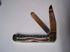 CASE XX Natural Bone Trapper Star Spangled Banner Pocket Knife 64132 NEW