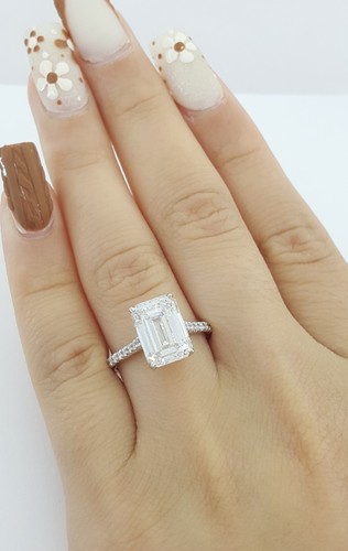 Tiffany & Co Novo Emerald Cut Diamond Platinum Engagement Ring 4.18 ct Rtl $286k - 第 4/15 張圖片