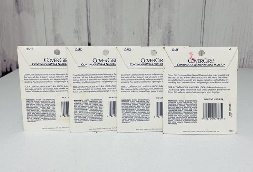 4 CoverGirl Continuous Wear Natural Make Up Foundation Samples Lot - Picture 2 of 2