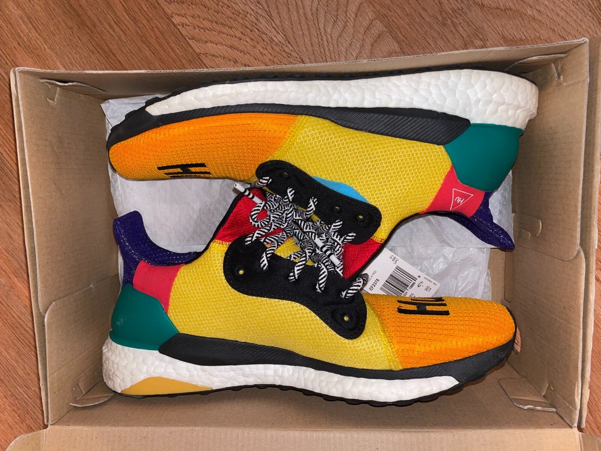 Size 9 - Pharrell x Solar Hu Glide \'Bold Gold\' (2018) AMAZING CONDITION (RARE) Adidas Solar HU Glide x Pharrell Bold Gold | Mercari main image 2