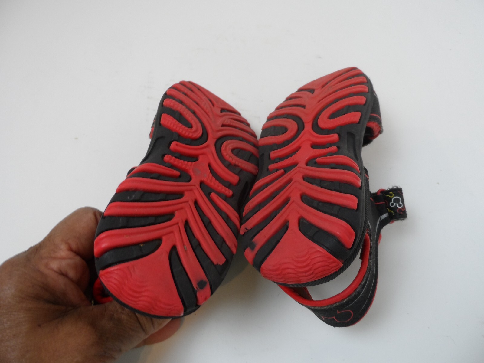 Disney Mickey Mouse Hook & Loop Black Red Sport Sandals Toddler - Size 11