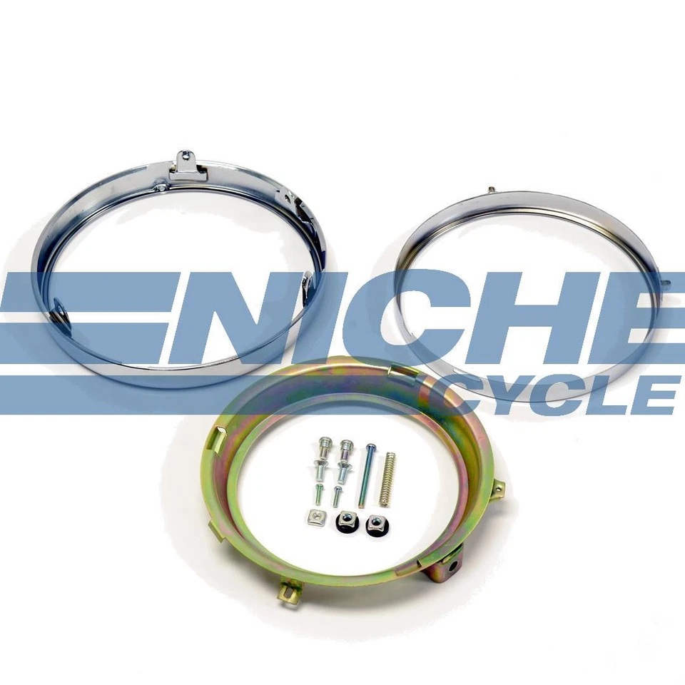 7" Kawasaki KZ Headlight Rim Retainer Kit Hardware 33100-VM4-003 - Image 2 of 2