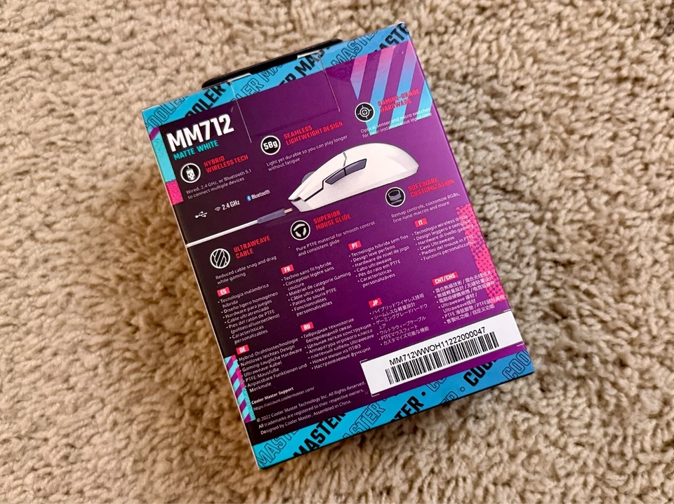 Cooler Master MM712 Wireless Gaming Mouse - White - Image 2 of 2