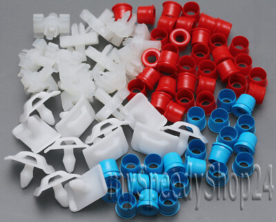 100x Seitenteile Zierleiste Chrom Leiste Clips Außen für Mercedes W114,115 W123