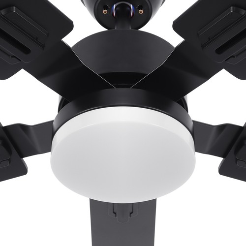 52" Ceiling Fan with Lights, Black Modern Ceiling Fan with Remote 6 Speeds US - Picture 11 of 16