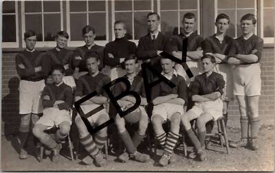 UKNOWN FOOTBALL TEAM LCS SOCIAL HISTORY 1931 ECHTFOTO POSTKARTE