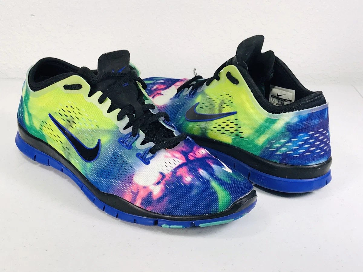 Nike Free 5.0 TR Fit 4 629832 054 Tie Dye Running Shoes Womens Size 7.5 Colorful