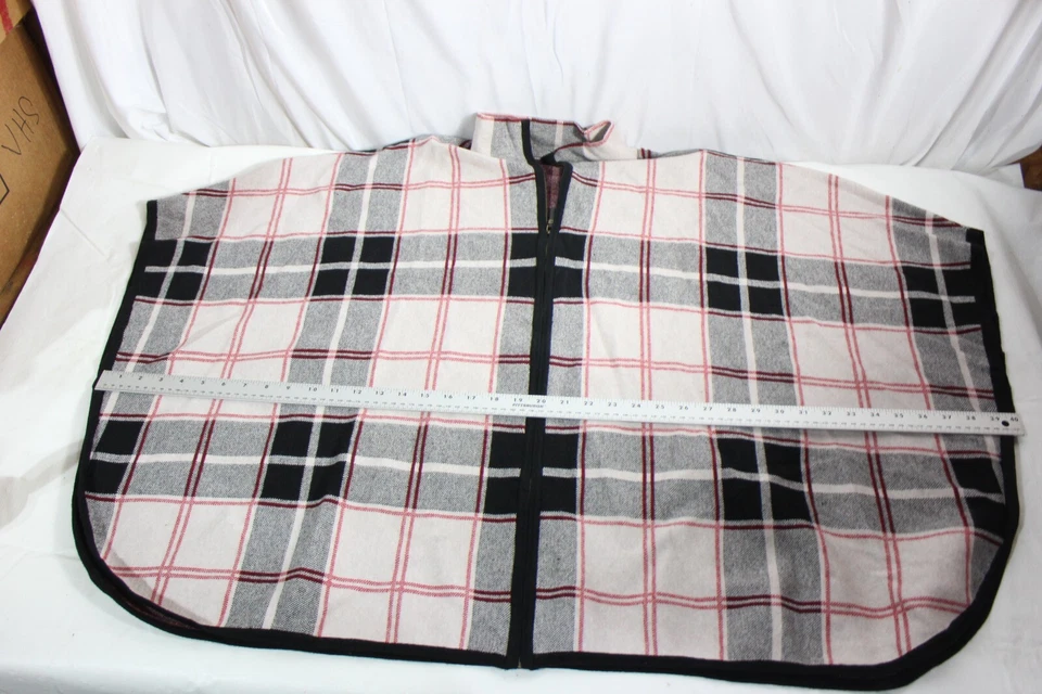 Nicole Miller клетку пончо женщин 1 X клетку тартан опрятный слой плащ S 2 x / 3 x - Изображение 3 из 4