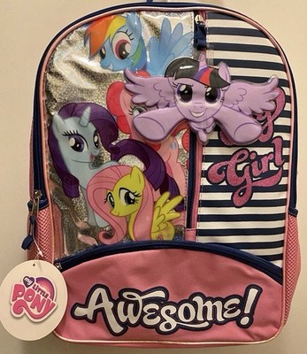 My Little Pony  Large 16  Pink/Navy Polyester Backpack BNWT & RARE