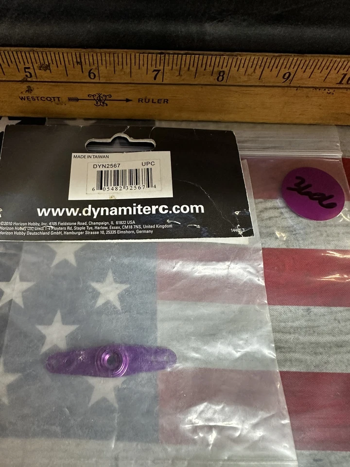 Dynamite DYN2567 Machined Aluminum Servo Arm: HRC Purple NewInPack USA Shipped - Image 2 of 4