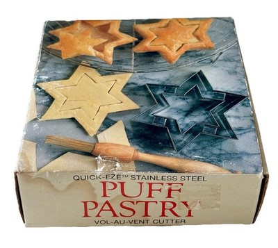 Vintage Bentson-West Stainless Steel Puff Pastry Vol-Au-Vent Star Six Cutter-New