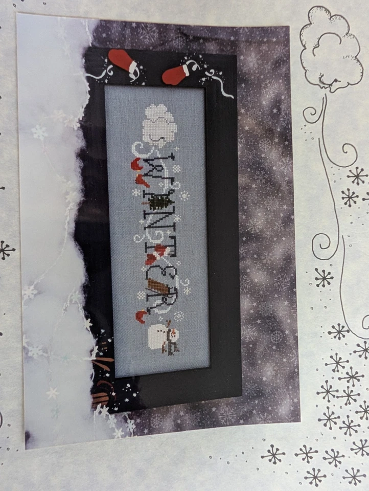 'Simply Winter ' by Waxing Moon Designs Cross Stitch Pattern (Inc Mat) - Image 2 of 3