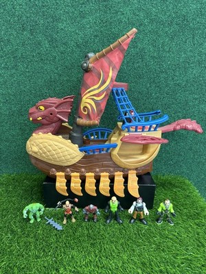 Fisher-Price Imaginext Dragon Pirate Ship Playset with 6 Action Figures & Sword