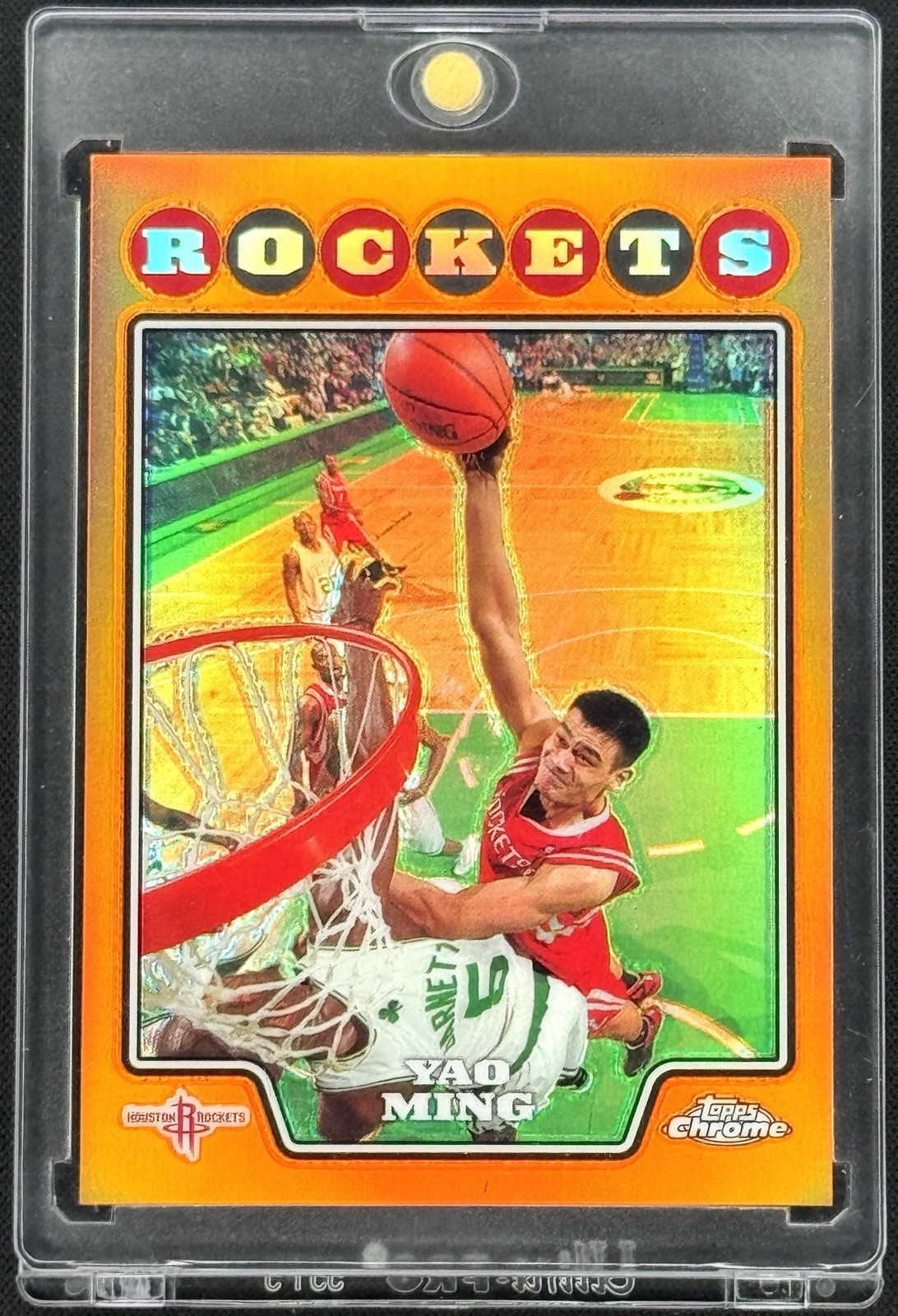 2008 TOPPS CHROME ORANGE REFRACTOR #11 YAO MING /499 HOUSTON ROCKETS