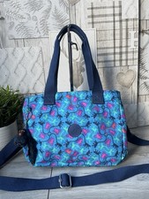 Kipling Nariko Monkey Mania Pattern Sky Blue Bag Crossover Handbag