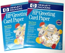2 NEW Hewlett Packard HP Greeting Card Paper Kit 40 Sheets & Envelopes