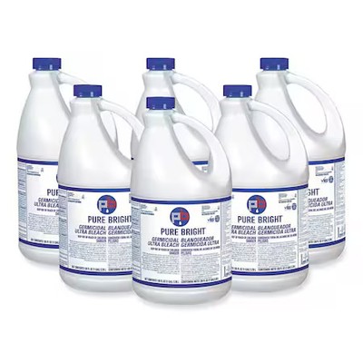 Pure Bright Kik Bleach6 Cleaners And Detergents, 1 Gal. Bottle, Fragrance-Free,