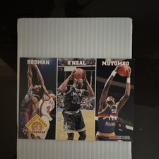 SkyBox 1993-94 NBA Hoops League Leaders Rebounds #284 Rodman O'Neal Mutombo