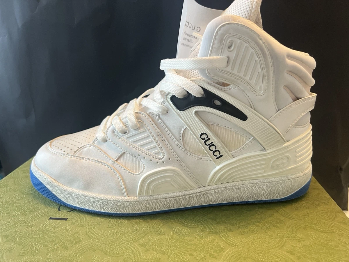 Gucci Run Sneaker White Blue for sale | eBay