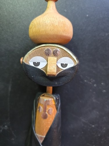 VTG Frank Meisler MF Wood Art Figurine Doll 2Pc - Picture 11 of 23