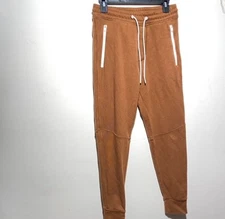 American Eagle Outfitters Brown Clay Activewear Joggers with White Accents