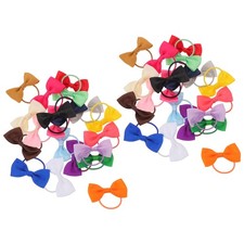 40 Pcs Bowtie for Little Puppy Cute Dogs Bows Puppies Girls Doggy
