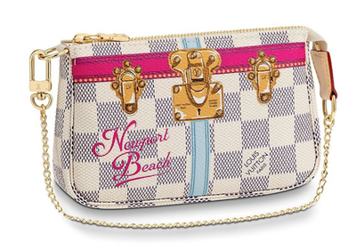 Louis Vuitton Wristlet NEWPORT BEACH Summer Trunks Damier Azur