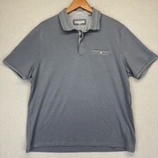 Ted Baker London Mens Gray Short Sleeve Pocket Polo Shirt Size 7