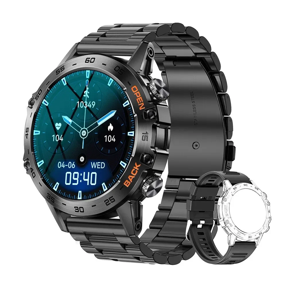 1.39" MD52 Bluetooth Call Smartwatch Men Sports Fitness IP67 Android iOS