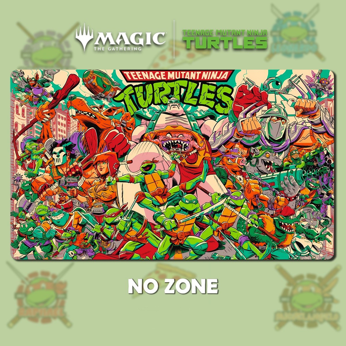 Adventure MTG TMNT Playmat Stitched Edges Gaming Desk Mat Free Bag