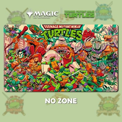 Adventure MTG TMNT Playmat Stitched Edges Gaming Desk Mat Free Bag