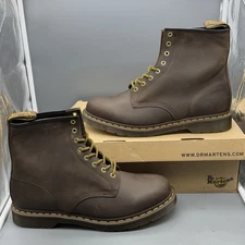 Dr Doc Martens 1460 8-Eye Aztec Crazy Horse Men’s 14 Boots Brown Leather Lace