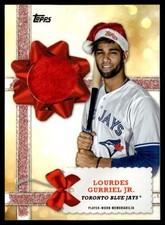 2022 Topps Holiday Red Metallic Relic Lourdes Gurriel Jr. 09/25 #WHR-LG