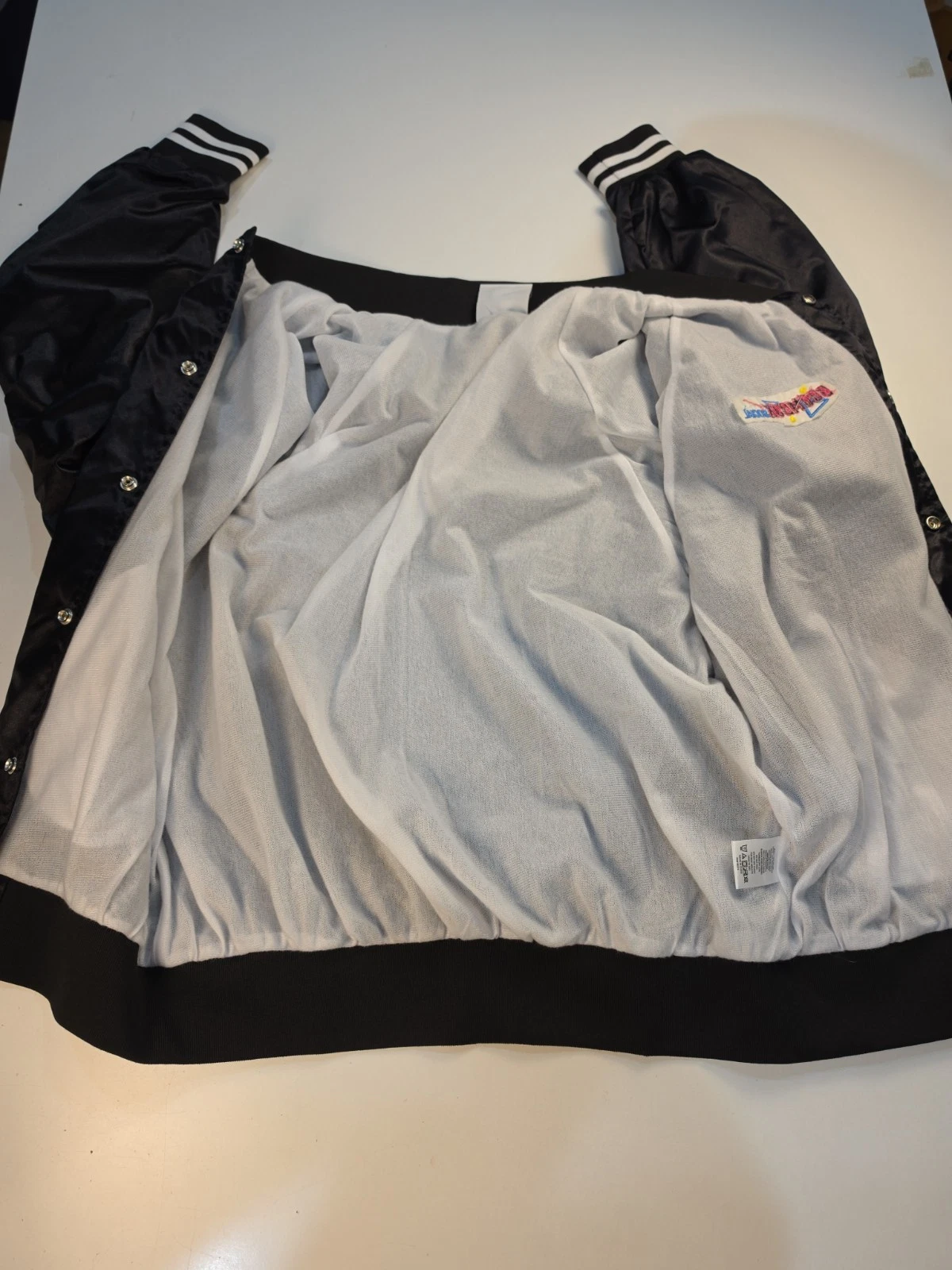 Vtg Augusta Sportswear Satin Baseball Varsity Bomber Jacket Boombox Social - product detail image 6