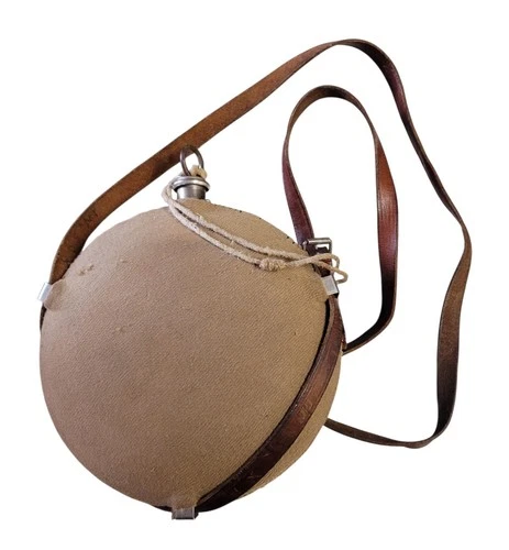 Reproduction Civil War Canteen w/ Leather Strap