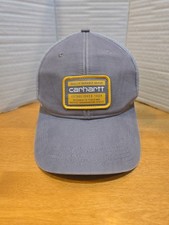 Carhartt Mens Hat Snapback OSFA Gray Trucker Workwear Patch Logo Mesh Hiking