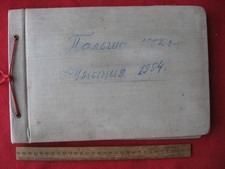 VTG photo album with photographs of a Soviet diplomat-Poland 1952 and Romania 54