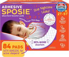 Sposie Diaper Booster Pads 84 Pack Overnight Leak Stopper Toddler Underwear