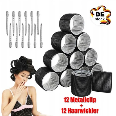 MARKENLOS Lockenwickler locken Set 24Stk, Große Locken Curlers Ohne Hitze Selbsthaftend