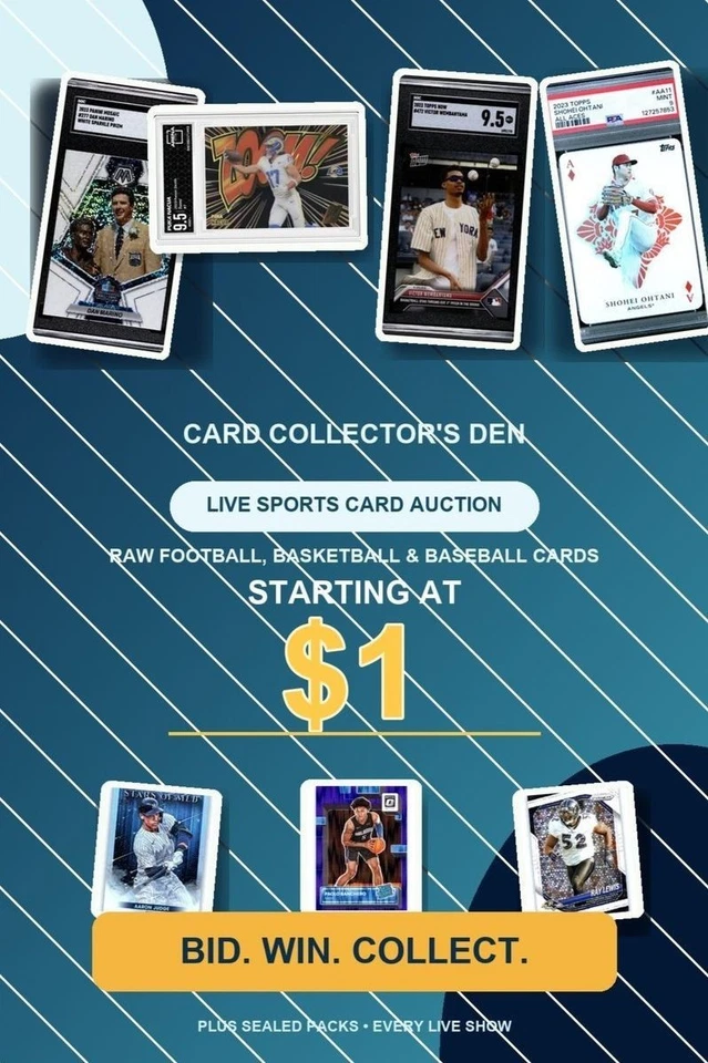 $1 Starts Auctions - (Raw Sports Cards Auctions)