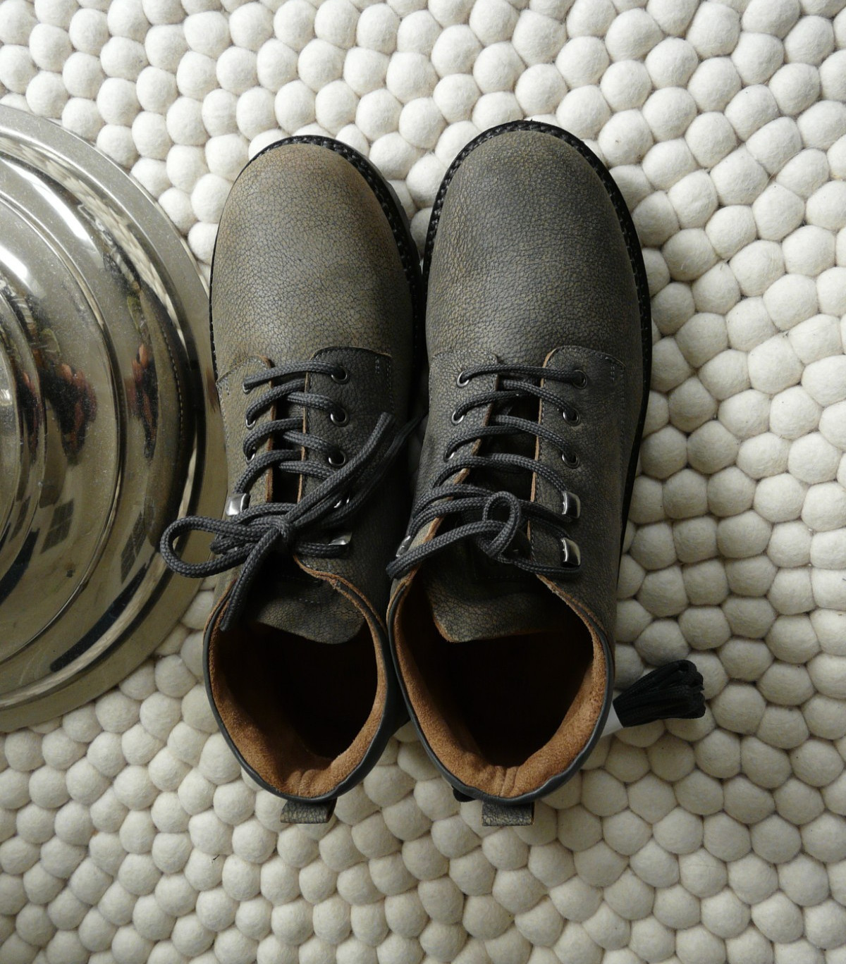 Krüger - Herren Trachtenschuhe Echt Leder Mod. Anton Gr. 44 braun / grau 3