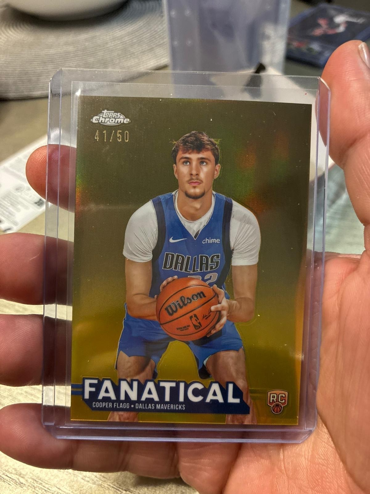 Cooper Flagg 2025-26 Topps Chrome True Gold /50 Fanatical Case Hit SSP Mavericks